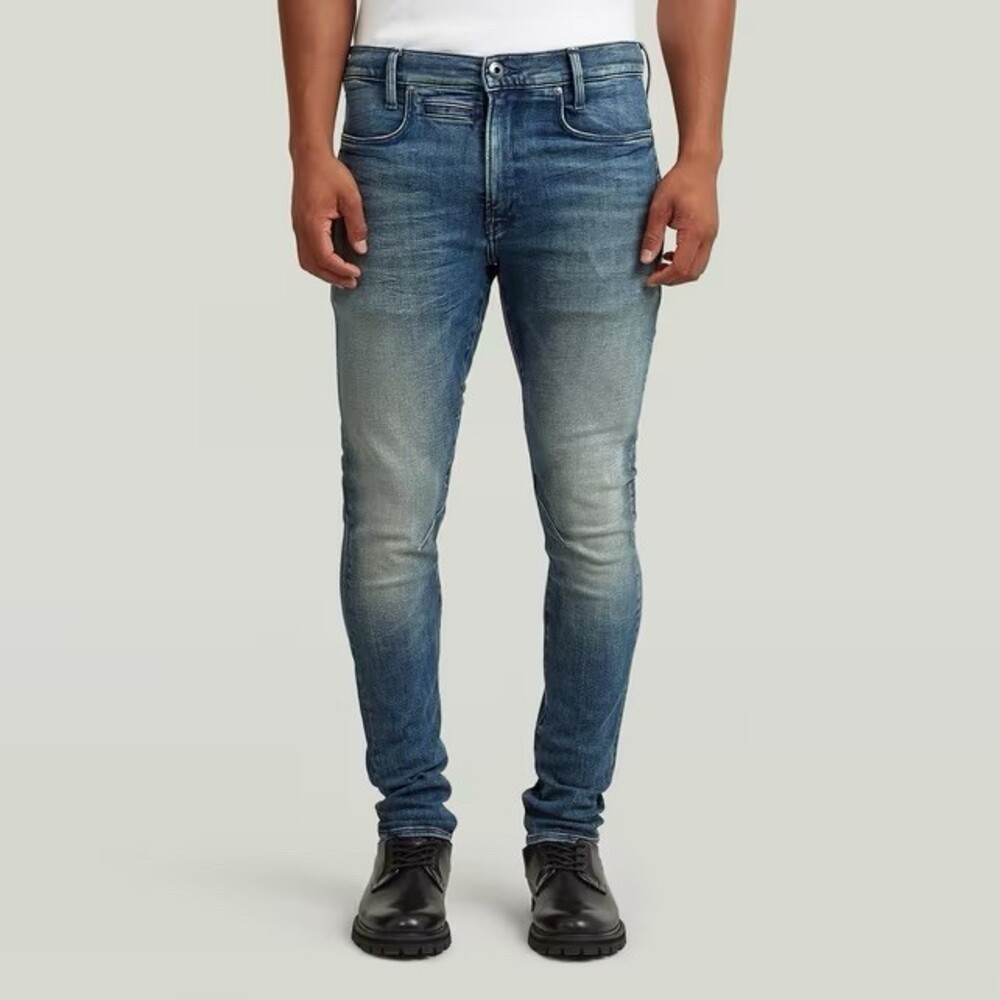 G-Star RAW Men's D-Staq 3D Slim Tapered Jeans Blue Medium Wash